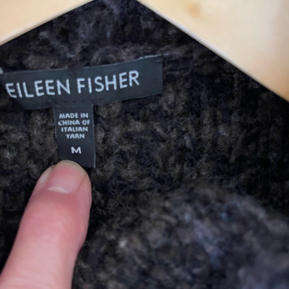 Eileen Fisher sweater coat. Size Medium. 21” pit to pit 34” long. Hidden snaps. - Picture 3 of 5
